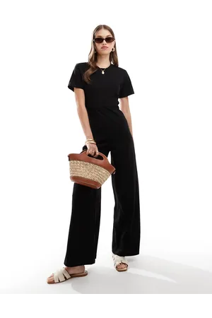 ASOS Open back t-shirt palazzo jumpsuit in