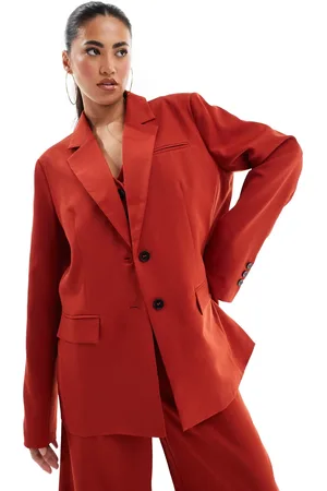 Kaiia Tailored oversized blazer co-ord in rust