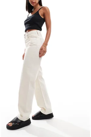 Calvin Klein High rise loose jeans in ecru
