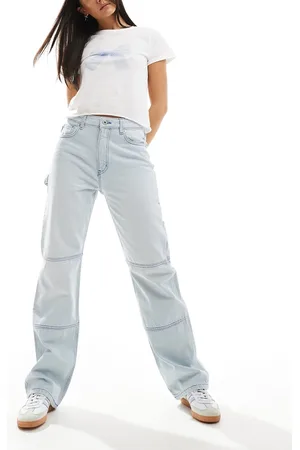 Hugo Blue Elyah straight leg jeans in light wash