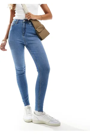 Miss Selfridge Skinny high waist jean in mid wash