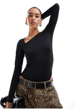 Threadbare Stretch bodysuit with slash neck in