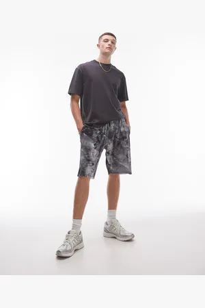 Topman Oversized fit printed plisse short in