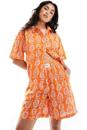 Sixth June Co-ord printed linen shorts in