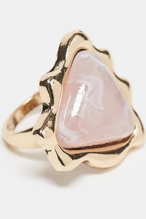 Reclaimed Ring with faux rose quartz in