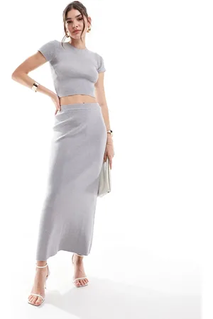 4th & Reckless Fine knit maxi skirt co-ord in