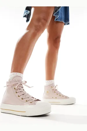 Converse Chuck Taylor All Star Lift Hi trainers in light pink
