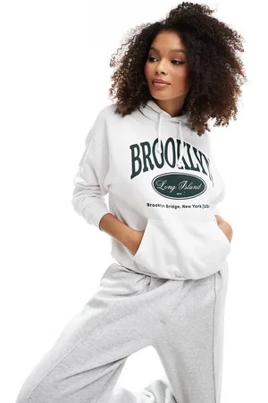 Pull&Bear New York graphic oversized hoodie in
