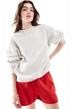 Cotton On Cotton On box fit crew fleece sweatshirt in bone