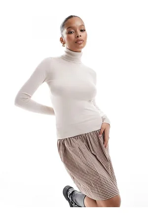 Stradivarius Roll neck jumper in beige