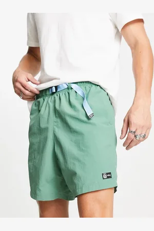 Obey Easy relaxed track short in sage