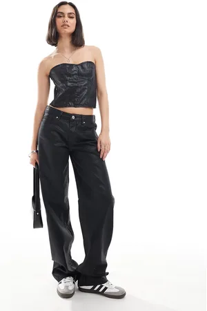 Armani Exchange Co-ord loose fit coated jean in