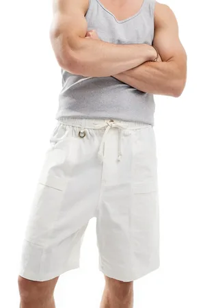 Sixth June Wide leg linen shorts in