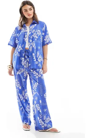 Iisla & Bird Resort oversized printed beach shirt co-ord in