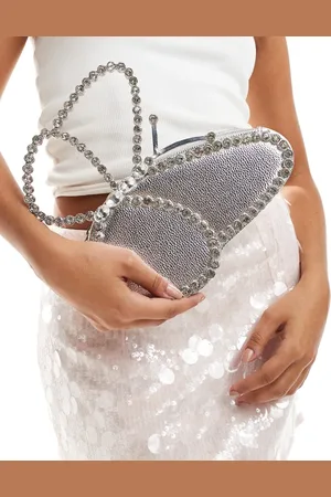 Public Desire The Alessia Butterfly jewel clutch bag in