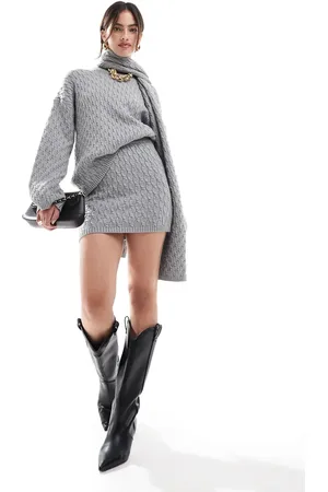 4th & Reckless Cable knit mini skirt co-ord in