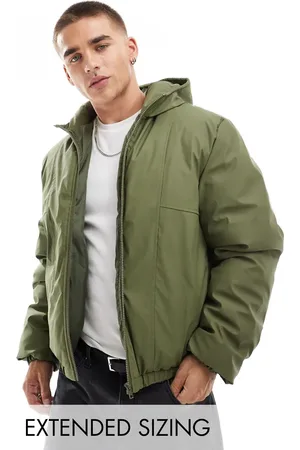 ASOS Shower resistant rubberized puffer jacket in