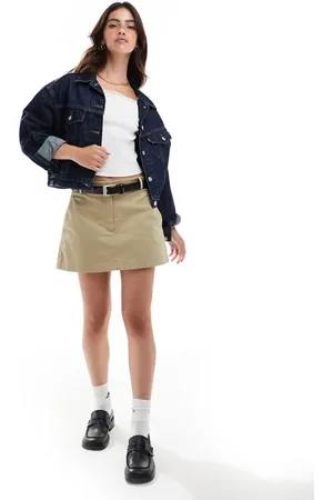 Abercrombie & Fitch Chino tailored skort in olive