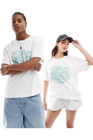JACK & JONES Oversized t-shirt with Ibiza print in