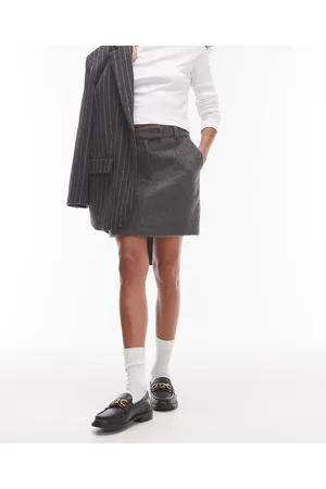Topshop Co-ord brushed mini skirt in