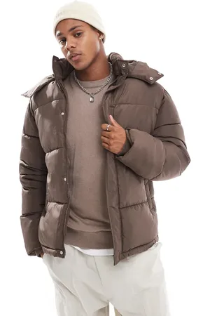 ASOS Puffer jacket with detachable hood in