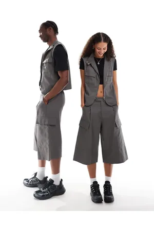 Reclaimed Genderless longline tailored short co-ord