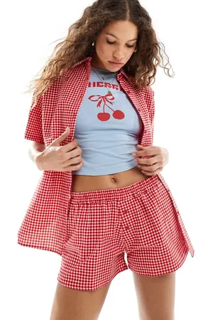 Motel Laboxe beach short co-ord in gingham