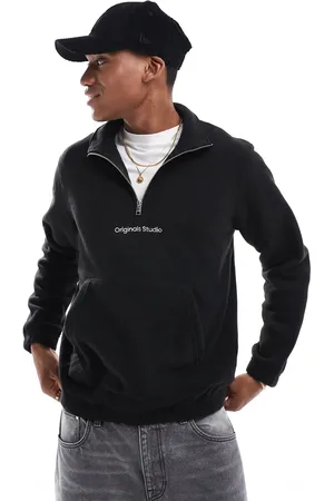 JACK & JONES Half zip fleece with originals logo in