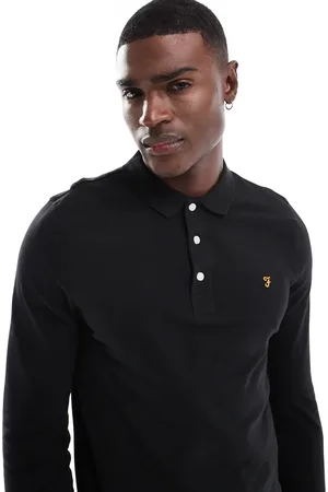 Farah Blanes long sleeve polo in