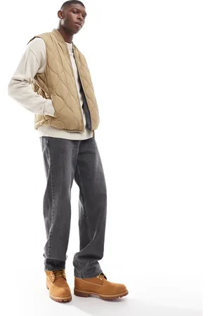JACK & JONES Quilted gilet in beige