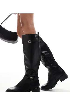 SEQWL Knee high flat riding boot in
