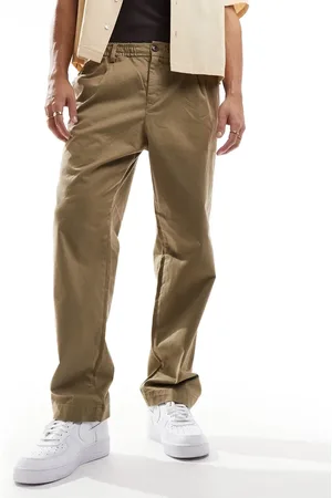 JACK & JONES Loose fit pull on chino with pleated front in beige