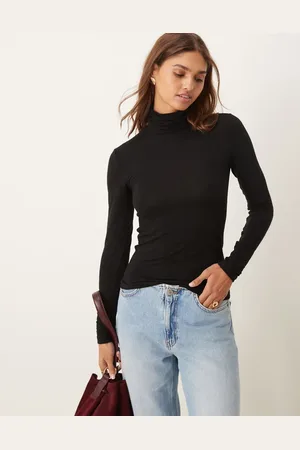 Y.A.S Wool mix high neck top in