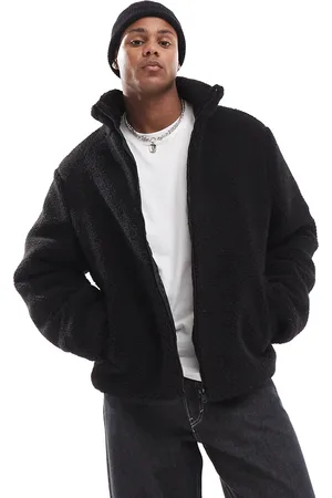 ASOS Borg puffer jacket in