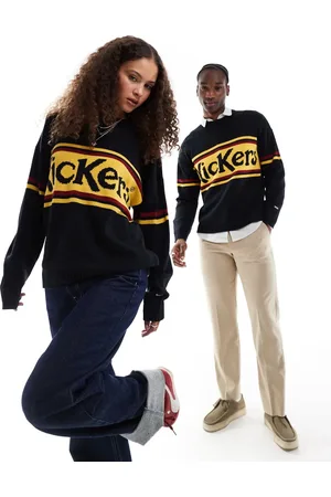 Kickers Unisex classic chest stripe jacquard logo knit jumper