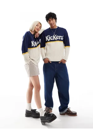 Kickers Unisex classic rib knit mix jumper