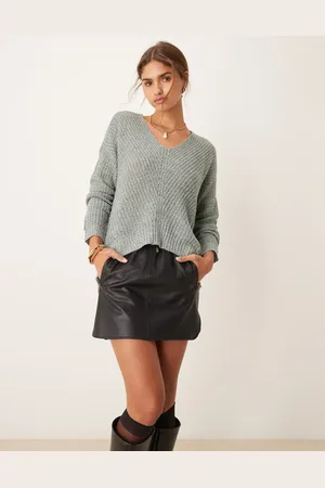 JDY Slouchy longline jumper with side split light