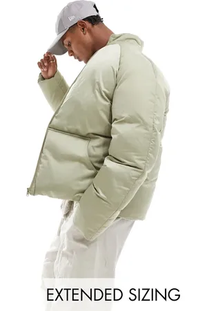 ASOS Oversized utility puffer jacket in khaki