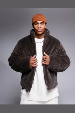 ASOS Faux fur puffer jacket in