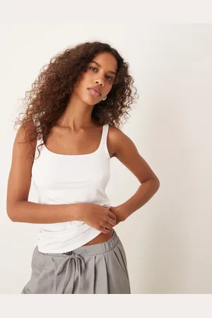 JDY Second skin round neck tank top in