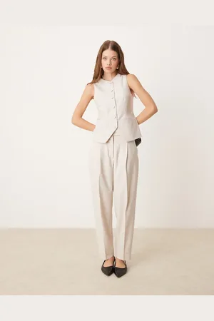 Abercrombie & Fitch Co-ord high rise ankle grazing tapered trouser in light