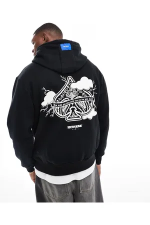 Sixth June Printed motif hoodie in