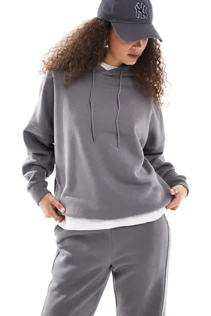 Noisy May Loose fit hoodie co-ord in charcoal