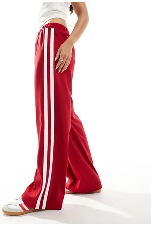 4th & Reckless Wide leg side stripe trousers in