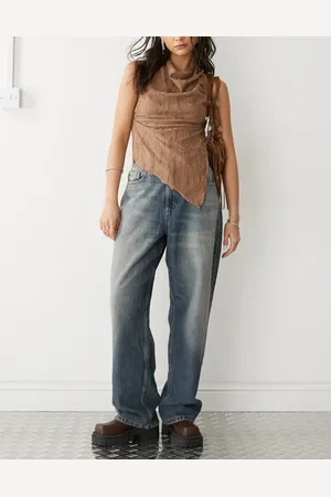 COLLUSION X001 antifit jeans in stonewash - STONE