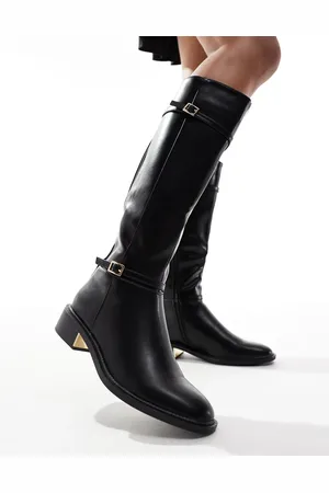 SEQWL Knee high flat riding boot in