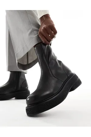 ASOS Achieve flat leather boots in