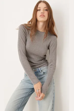 JDY Long sleeve knitted top in