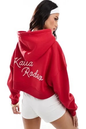 Kaiia Rodeo logo cropped hoodie in