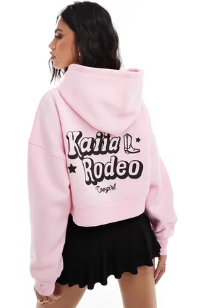Kaiia Rodeo bubble logo cropped hoodie in